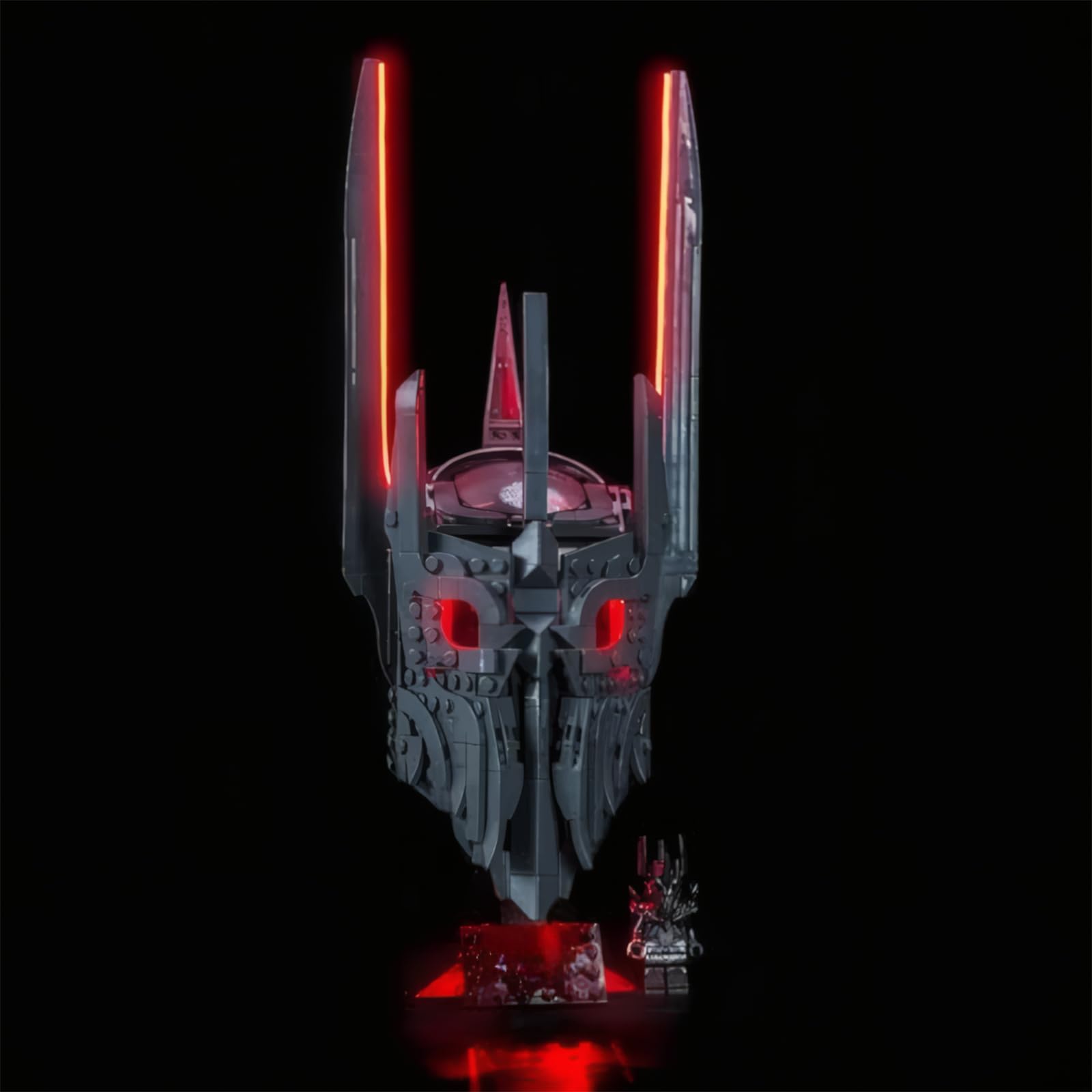 Kit d'Éclairage LED pour Lego 11373 The Lord of The Rings: Sauron's Helmet – Alimenté USB Effet Lumineux Brillant, Luminaires DIY sans Soudure Facile à Installer (Modèle Non Inclus)