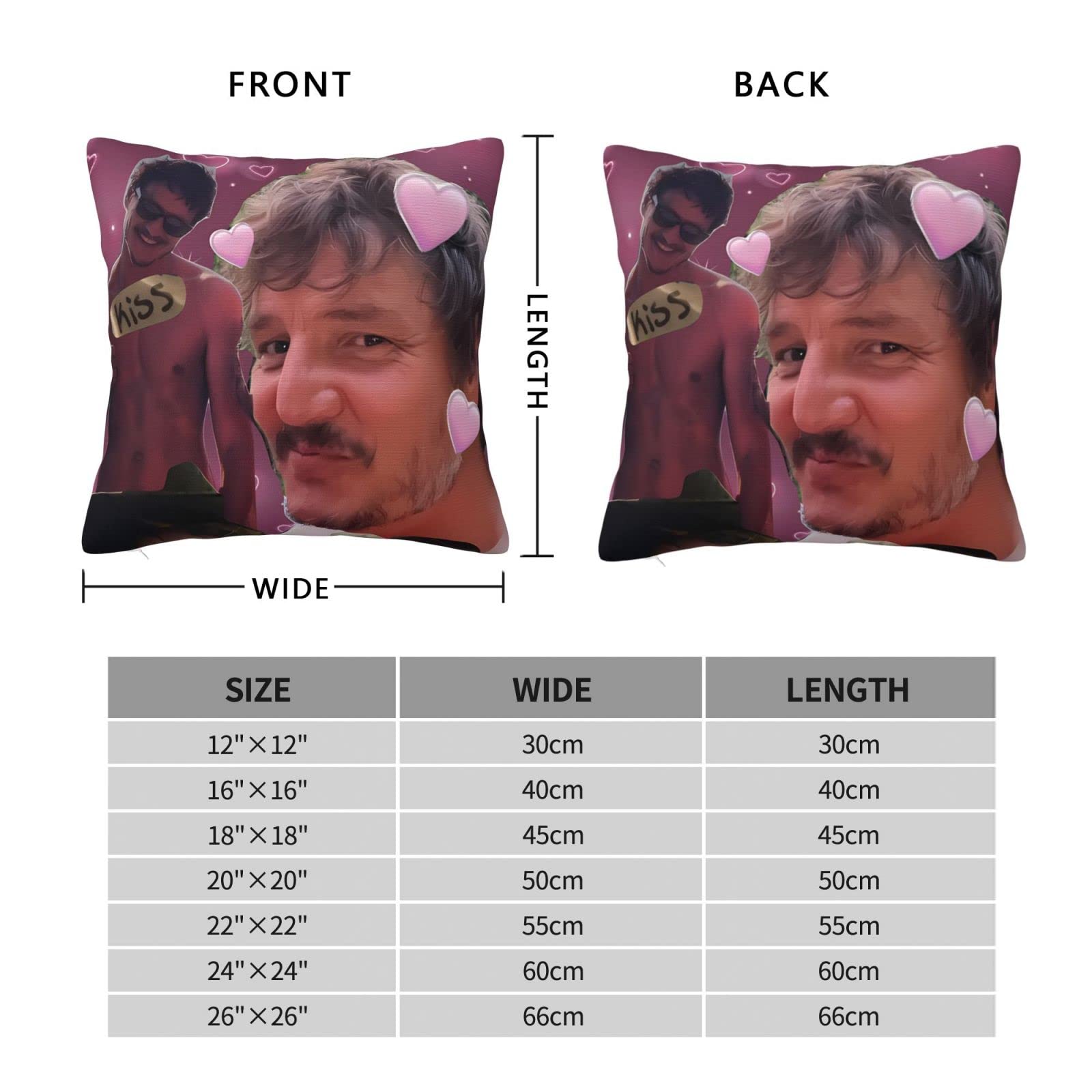 Ireser Pedro Movie Pascal, cuscino quadrato per divano, camera da letto, federe decorative