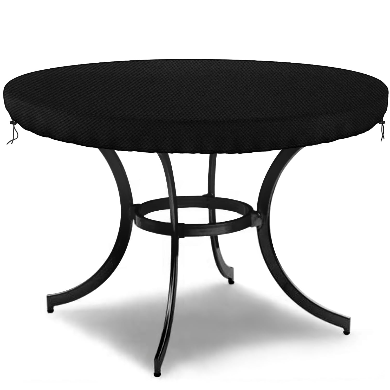 Dokon Circular Garden Table Top Covers Waterproof Round Outdoor Table Cover Heavy Duty 600D Oxford Fabric Windproof Anti-UV Garden Furniture Covers, Patio Furniture Top Cover (Ø82X10cm) - Black-image-18