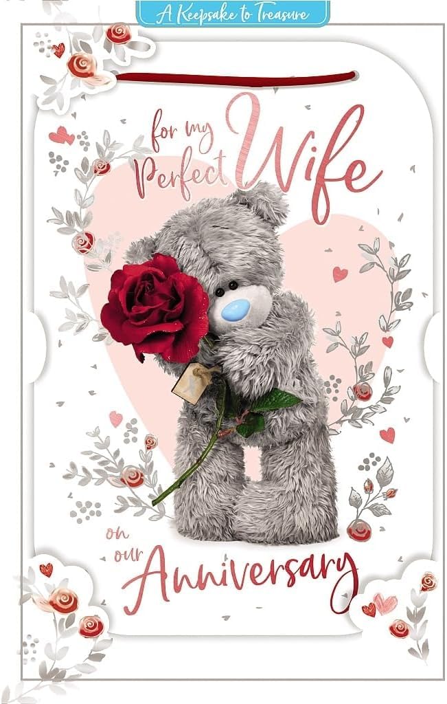 Me To You Tatty Teddy - Biglietto Auguri Compleanno 3D Lenticolare 15,2 Cm - Simpatico Orsetto Con Cappello