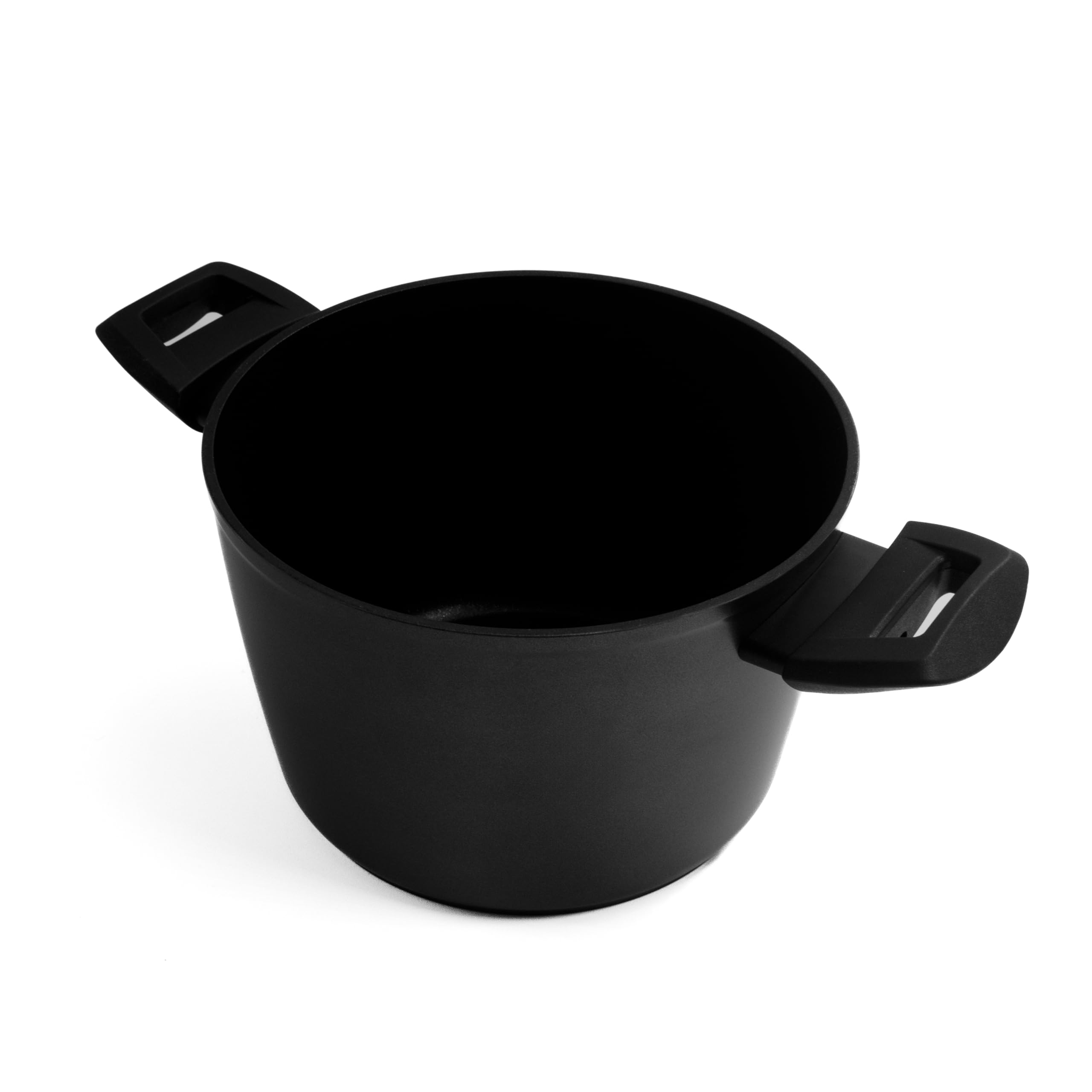 Zanetti Evolution Pentola 20 cm Diametro, Pentola per Induzione, Fondo Antiaderente, Pentola Alta Tutti i Piani Cottura, Impugnatura Comoda, Colore Nero