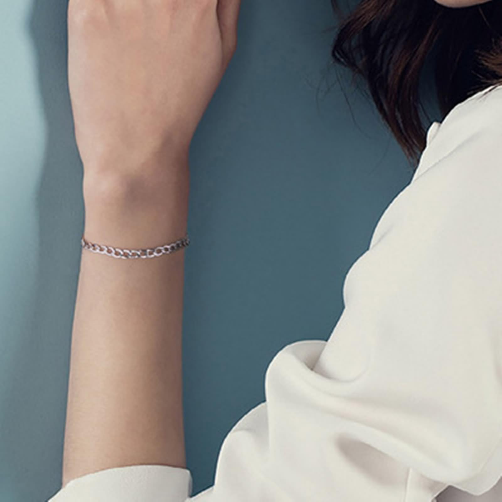 Pulseras para mujer, pulsera de plata de ley para mujer, fiesta familiar, boda