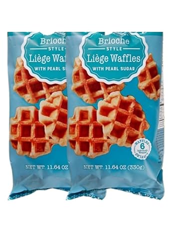 Brioche Style Liège Waffles - Paquete de 2 gofres de 23.28 oz en total