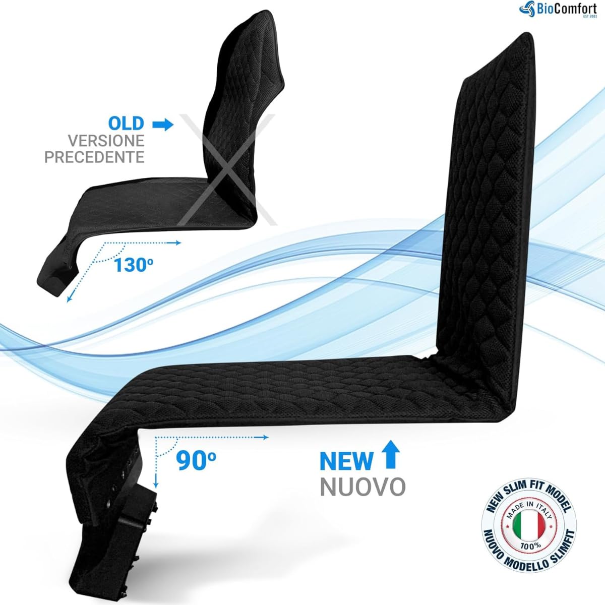 BIO COMFORT Coprisedile Auto Rinfrescante con Ventilazione, Made in Italy - Copri Sedile Universale Estivo - Schienale Aspirante, Ventilato, Rinfrescante e Refrigerante - Ideale per Taxi, Camion e NCC