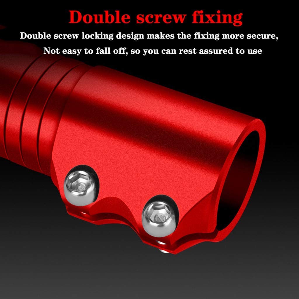 Przedłużacz widelca rowerowego 70 mm/100 mm, stop aluminium MTB rower kierownica pionowa adapter głowicy 28,6 mm (uniwersalny kaliber) - czerwony (rozmiar: 70 mm)