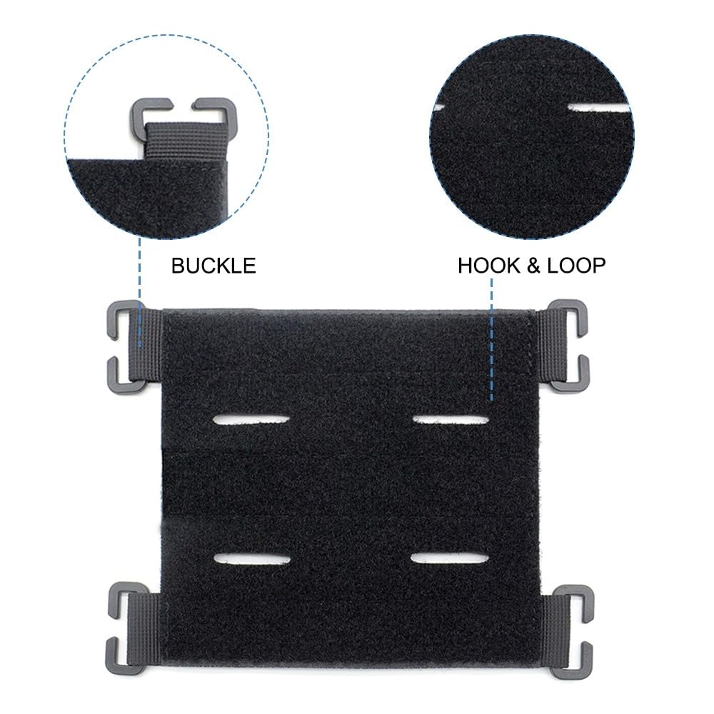 MiOYOOW Pannello Patch Molle 3PCS, Toppe tattiche Attacco Molle con Anello di Taglio per Gilet tattico Zaino da Esterno