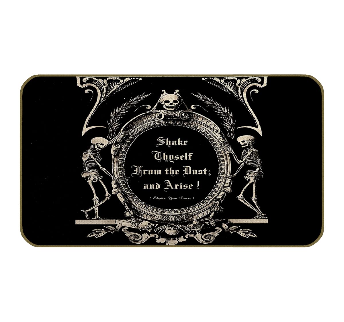 UINHMOP 17''x30'' The Undead Arise Gothic Macabre Art Decorative Doormat,Gothic Skull Floor Mats,Farmhouse Decor for Home Front Door Porch Outdoor Indoor,Gifts for Gothic Lovers Girls Sister