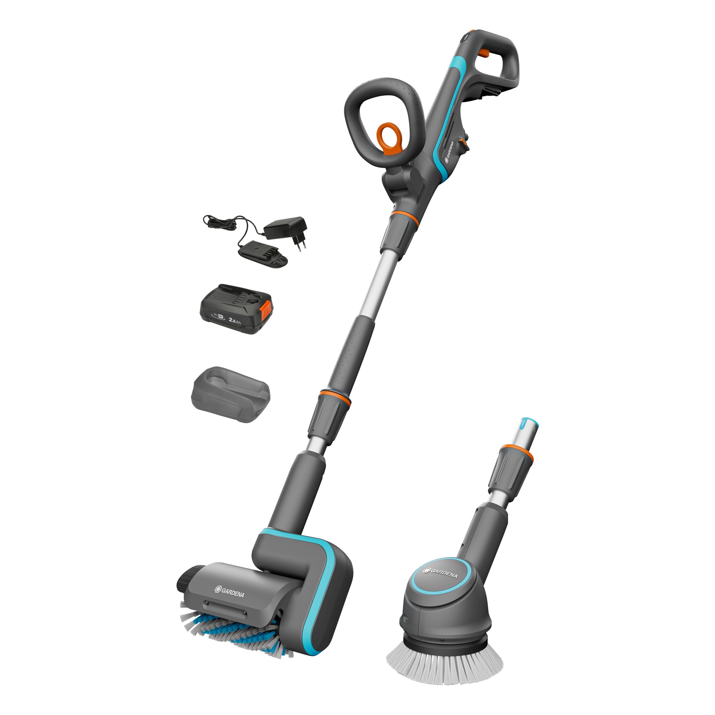Gardena AquaBrush Patio Akku-Multi-Reiniger – Ready-To-Use Set