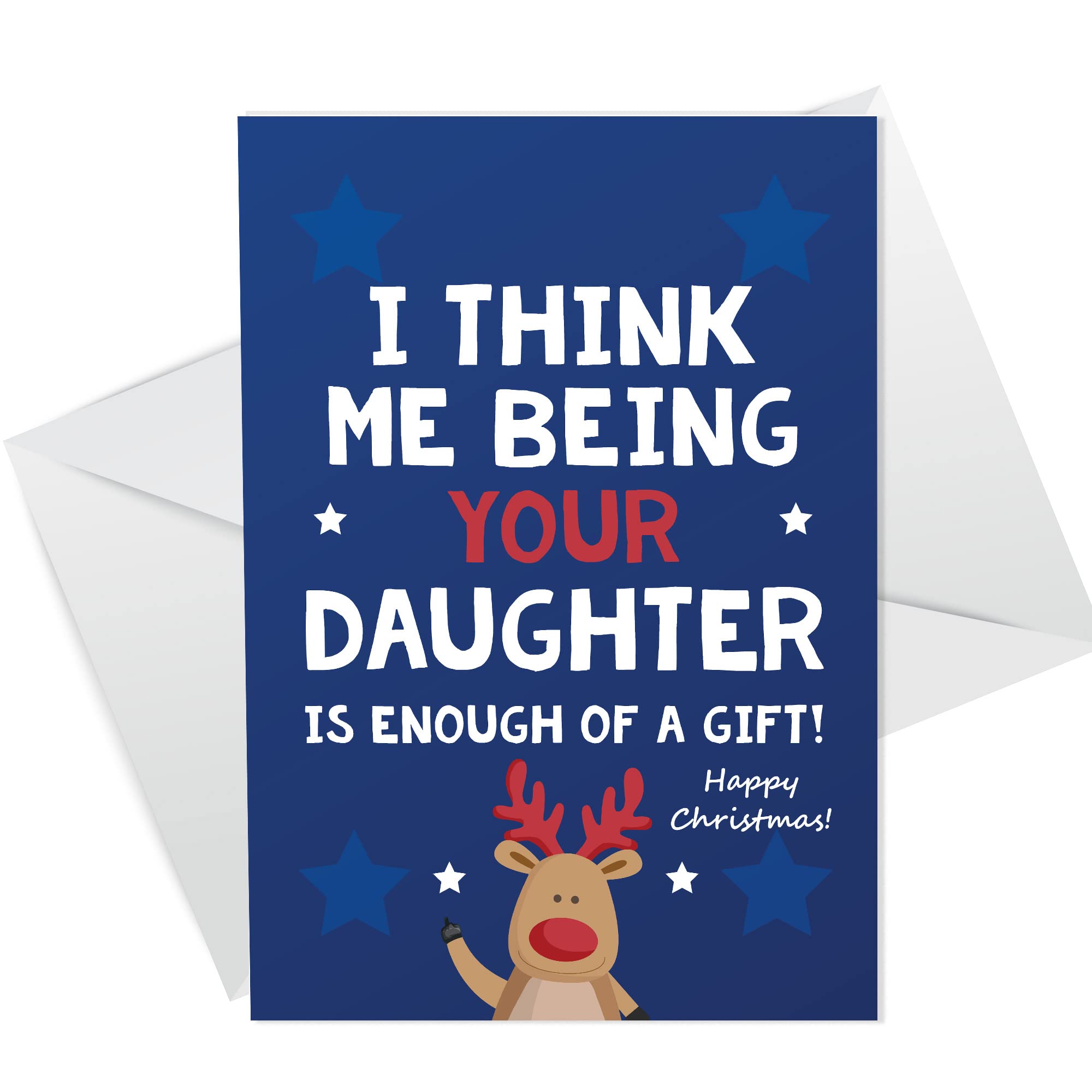 Funny Christmas Card For Dad From Daughter Rude Card For Him Christmas Card