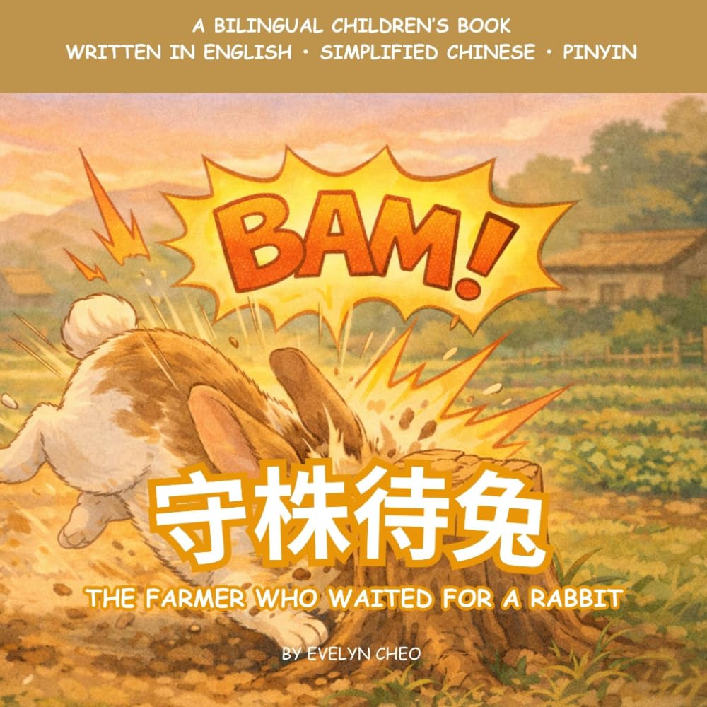 守株待兔, The Farmer Who Waited for a Rabbit – A Bilingual Chinese Idiom Story for Children: Written in English, Simplified Chinese, and Pinyin
