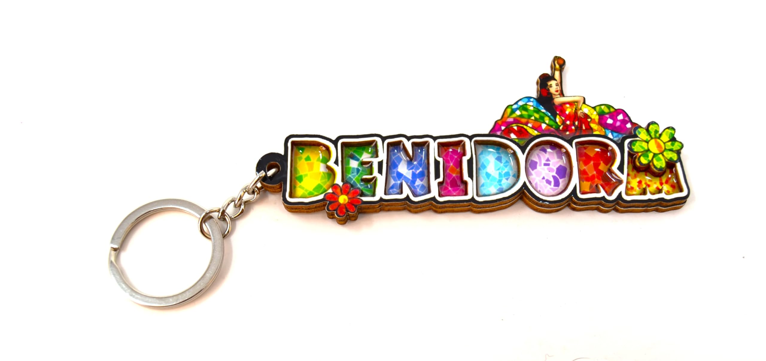 Better With Friends Women's Red Benidorm Alicante Altea Logo Design. 10 Cm Spanish Keyring From Spain. Flamenco Dancing Bachata Sevillanas Sevilla Reggaeton. Torrevieja, Medium