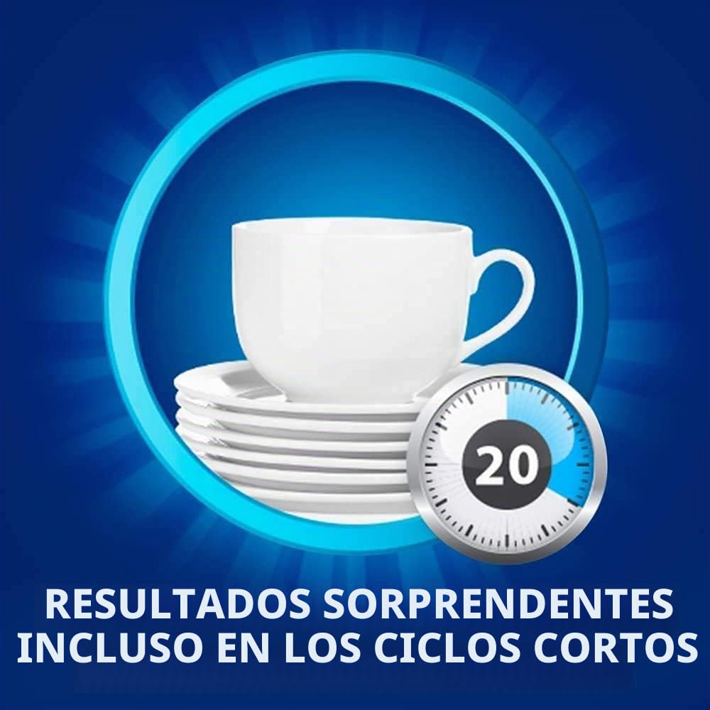 Finish Powergel Detergente Lavavajillas Anti Olor, Gel Lavavajillas, 210 Lavados, 7 Paquetes de 30 Lavados