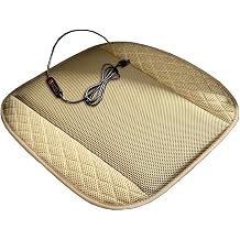 RYE Car Seat Cooling Pad for Cadillac, Cooling Car Seat Cushion Seat Cover 15s Fast Cool Down with 3 Fan Speeds 5V USB Plug Anti-Slip for XT5 CTS Escalade ATS XT4 CT4 CT5 -Beige 1 Pcs