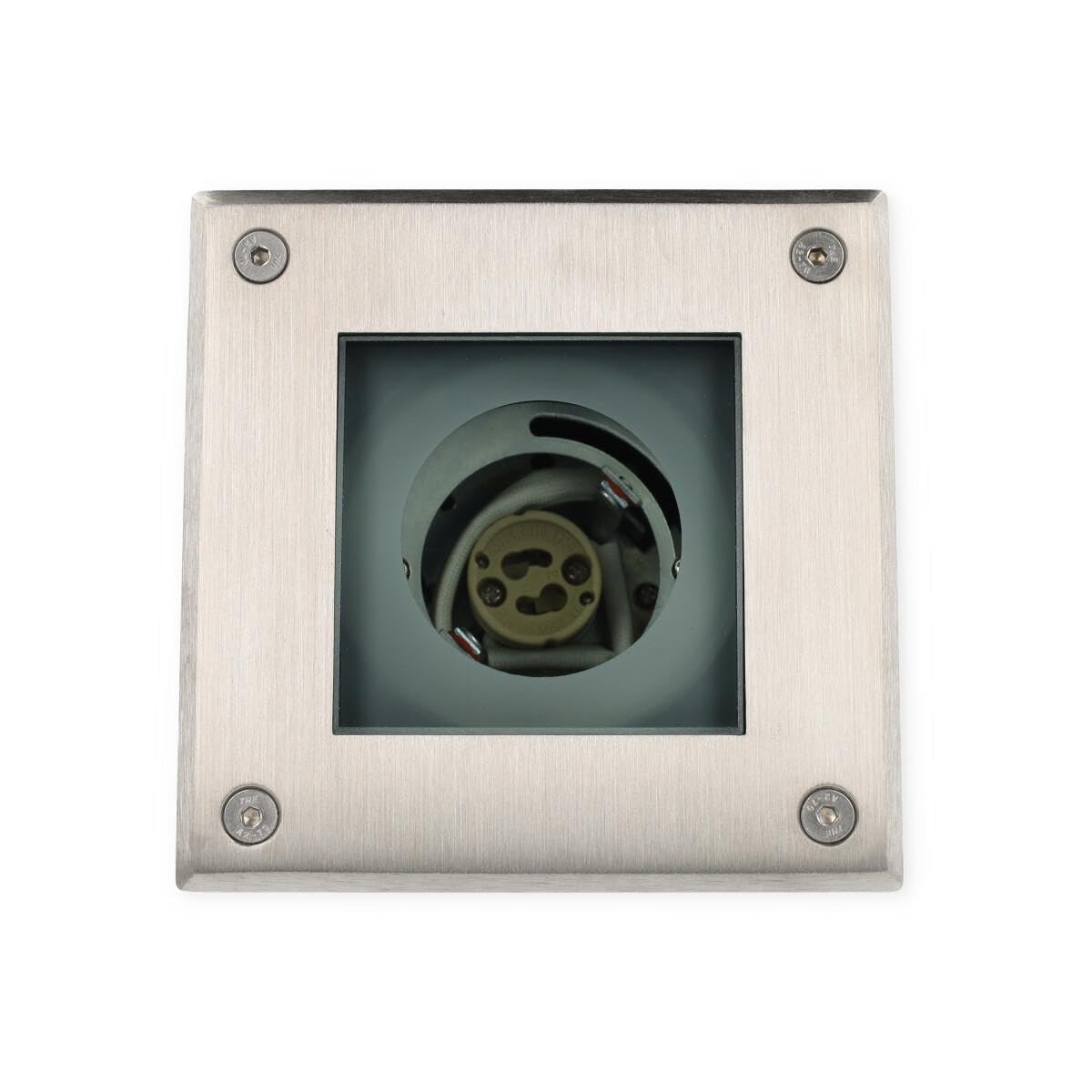 SLV DASAR 70 Outdoor Bodeneinbaustrahler, Einbauleuchte aussen, Außenleuchte, Bodenstrahler, Bodenleuchte GU10, IP67, eckig, edelstahl 304, max. 35W