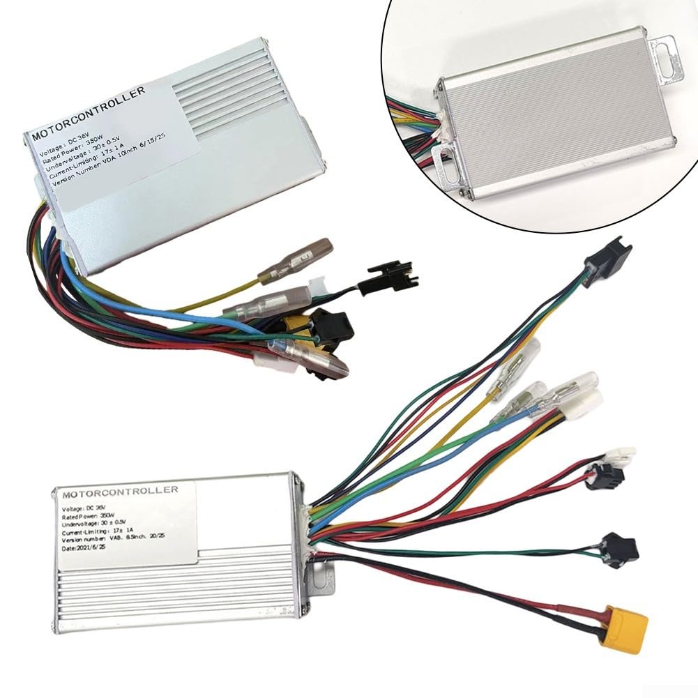 Controlador de motor eléctrico de 36 V y 350 W para scooter E9T y ES9, pieza de repuesto de aleación de aluminio, compatible con accesorios de scooter eléctrico de 350 W y 36 V (B)