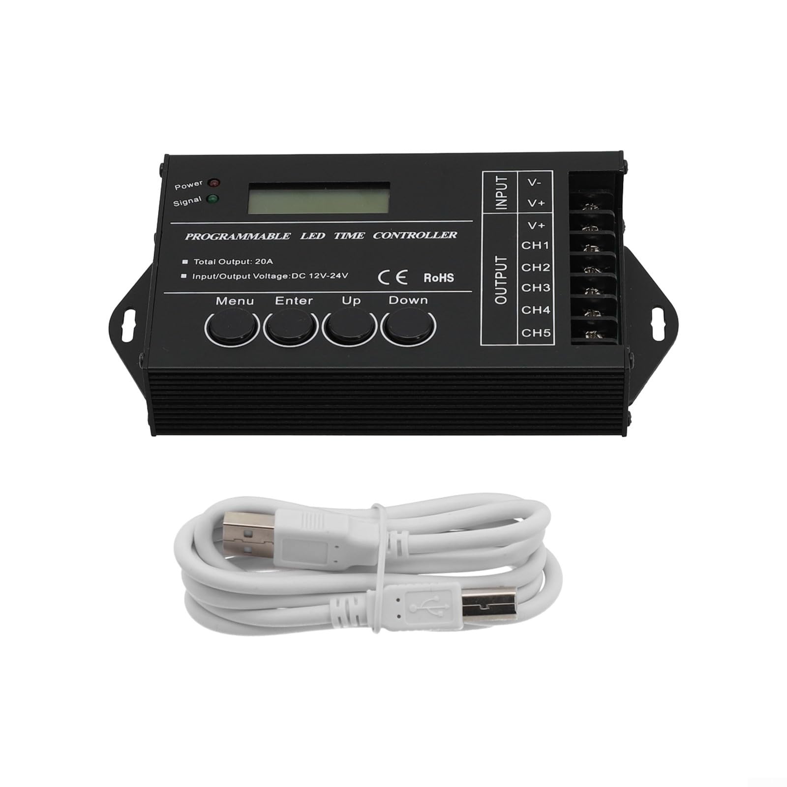 TC420 Minuteur programmable pour éclairage d'aquarium à LED Version standard avec écran