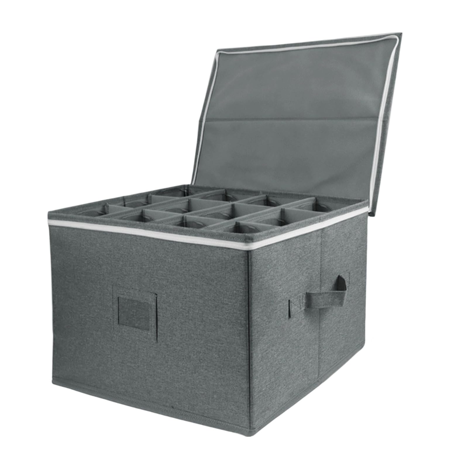 Tsophreniq Glass Storage Box Constructed of Sturdy Polyester with Thick Padding for Safe Transport and Foldable Design Glass Cup Protector Case