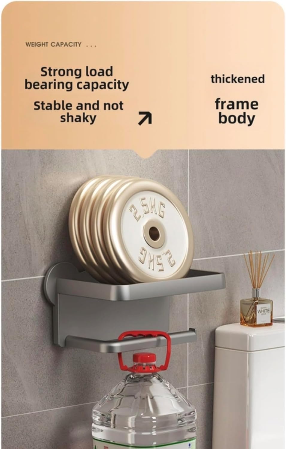 Bear Shaped Toilet Paper Holder, Wall-Mounted, Punch-Free, Tissue Box Roll Paper Rack