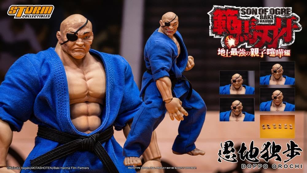 Storm Collectibles Baki Hanma: Son of Ogre Doppo Orochi 1/12 Scale Collector Action Figure (Blue Edition)