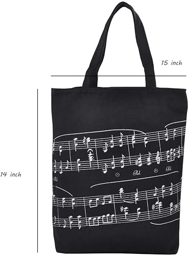 Miniatura 9 de Bolsas de comestibles reutilizables, bolsa de música, bolsa de lona perfecta para ir de compras