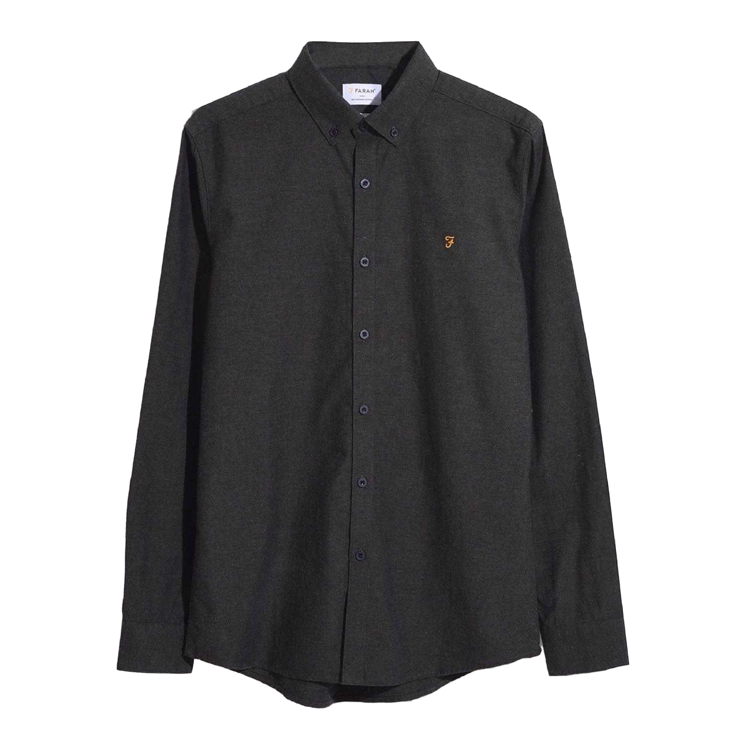 Farah Men's Steen LS BD Shirt, Evergreen Marl, S