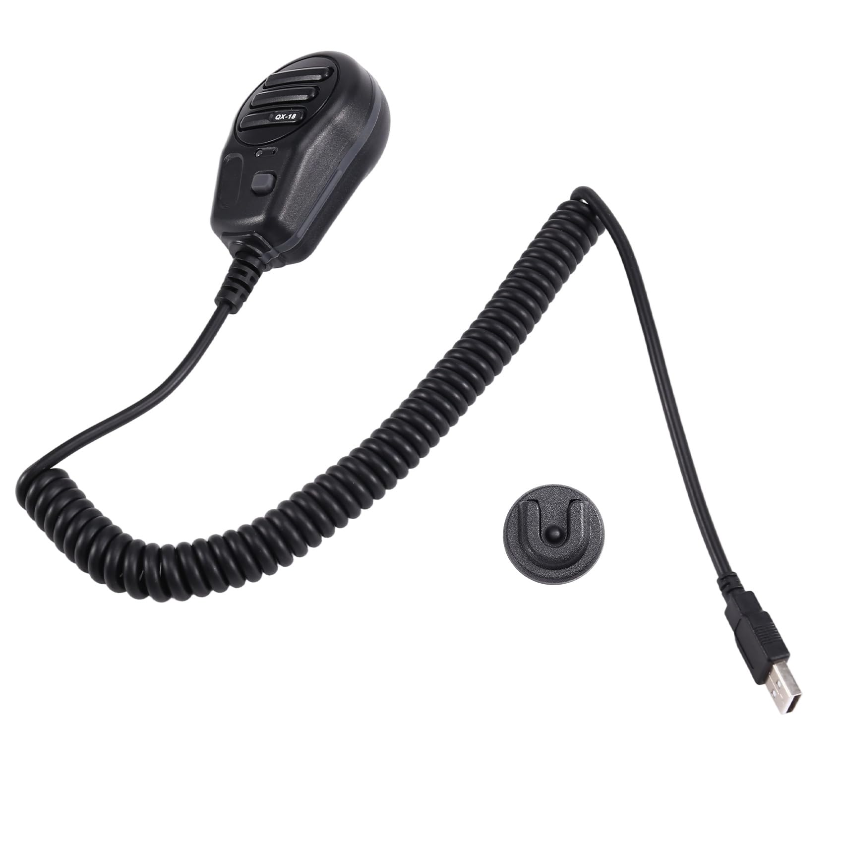 USB Handheld Speaker Mic -18 for Euro Truck Simulator 2, with PTT Support, USB Device, Keyboard Mic Holder