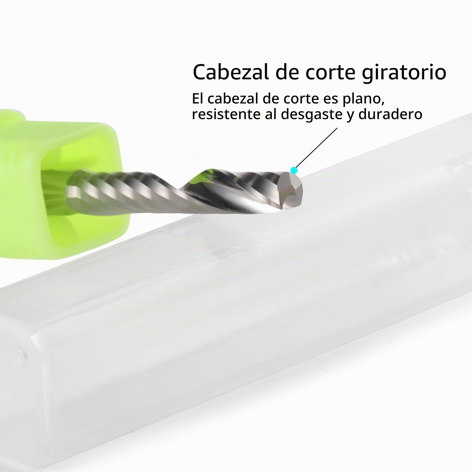 EU_HOZLY Fresadora en espiral CNC de 4 mm, diámetro de corte y longitud de ranura, 1 fresa de 22 mm, upcut para acrílico, PVC, ABS, madera contrachapada