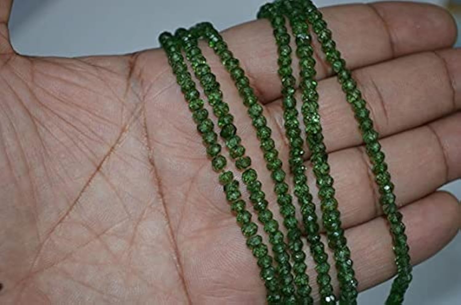 Quartz vert LKBEADS perles facettées de 3mm pour sublimer vos bijoux d'été