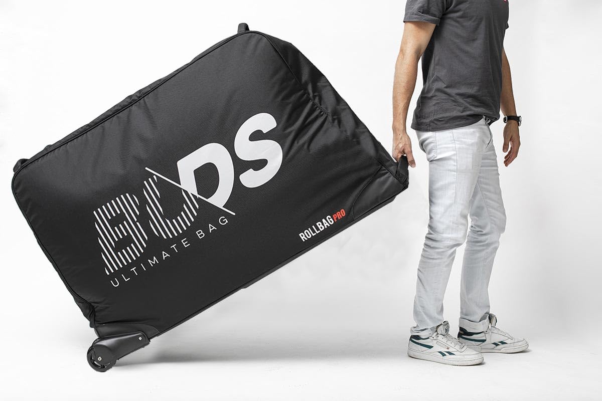 Housse De Voyage pour Vélo ROLLBag Pro Plus De Buds-Sports - Spécial Avion - Solidité Et Résistance Maximales - roulettes Déportées, Fond Rigide, Poignées Ergonomiques, Nombreux Accessoires…