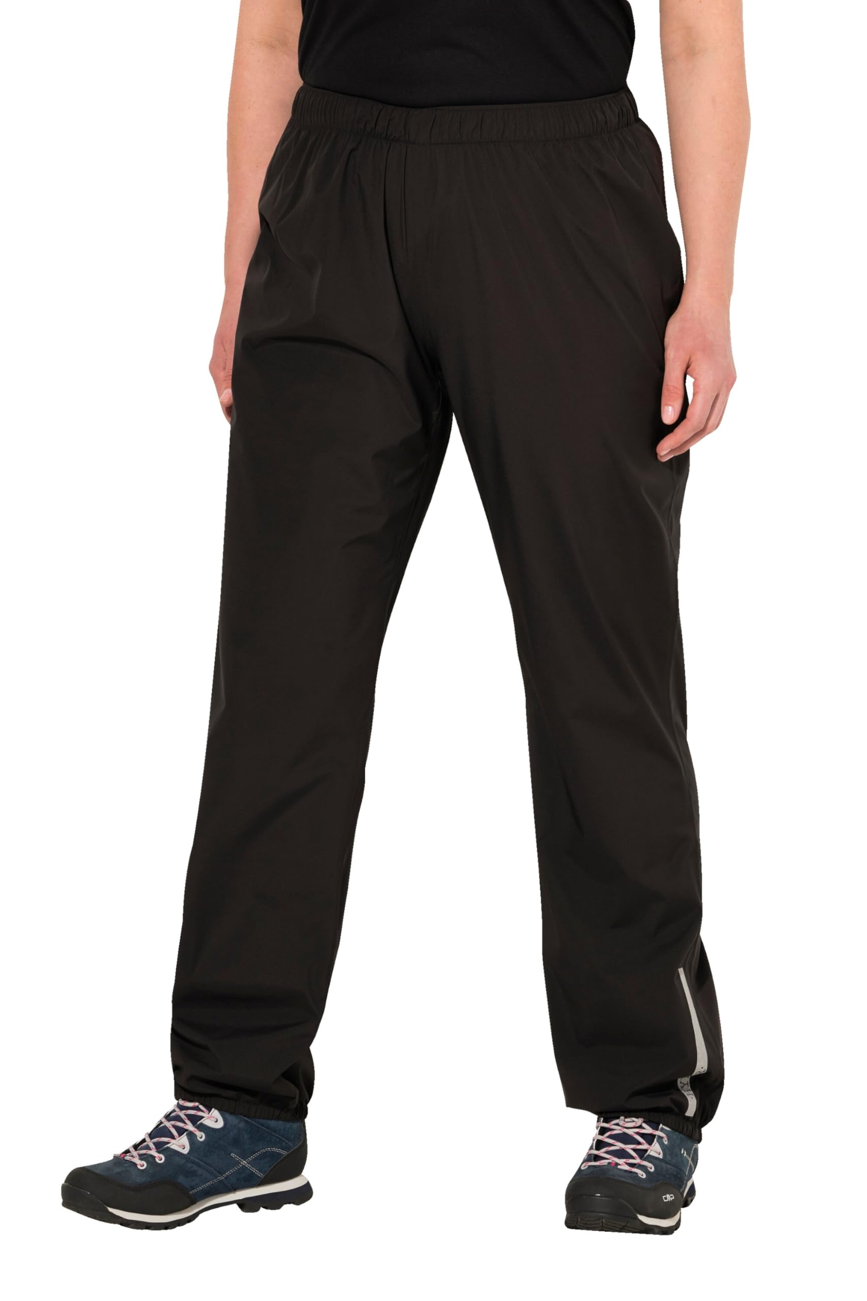 Ulla Popken Damen große Größen Übergrößen Plus Size Regenhose, Reflektorpaspeln, wasserdicht, Elastikbund 832375