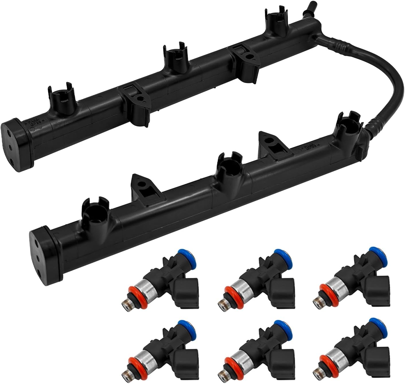 3.6L Fuel Injection Fuel Rail with Injectors fits for Chrysler 200 300 fits for Dodge Fits for Jeep Grand Cherokee fits for Ram ProMaster 1500 2500 3500 3.6L 2011-2019 Replace# 53034198AC 5184085AD