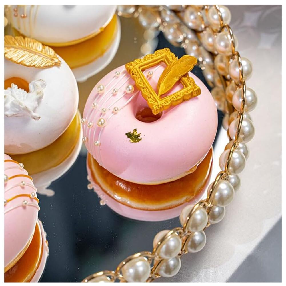 GZHERVICES Soporte De Metal para Tartas, Estilo Simple Postre Cupcake Pedestal Display Plate para Boda Y Fiesta De Cumpleaños, Completamente Estable (Color : Gold-C)