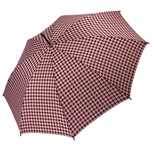 Preisvergleich Produktbild Regenschirm Stockschirm Damen Automatik Houndstooth Bordeaux Tom Tailor
