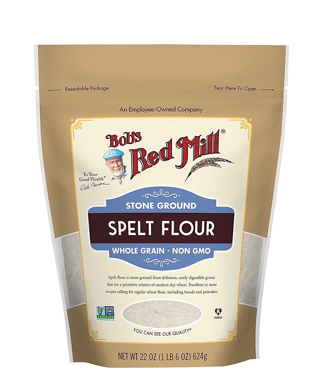 Bob's Red Mill Spelt Flour, 22 Ounce (Pack of 4)