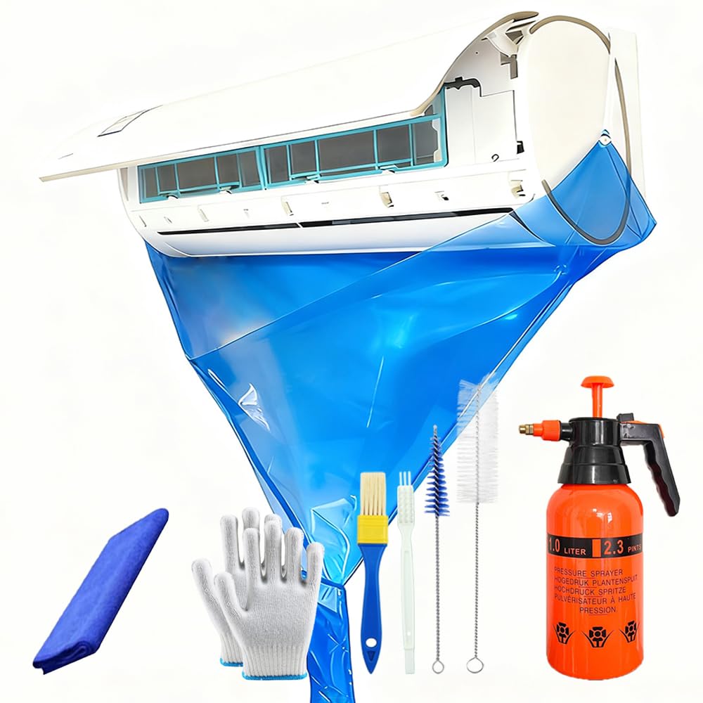 Integrated Design Mini Split Cleaning Bag, Ac Cleaning Kit, Air Conditioner Cleaning Cover, Air Conditioner Service Bag, Mini Split Wash Kit, Minisplit Cleaning Kit, Waterproof, Reusable