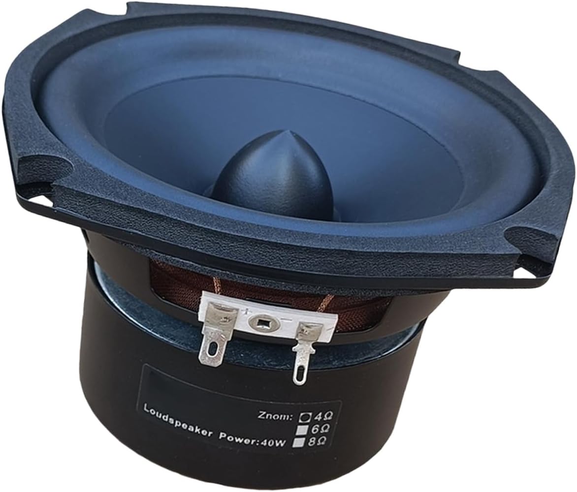 Mjaie 5.25" Square Audiophiles Grade Bass Speakers HiFi Design Metal Rubber Construction Wide Compatibility Square Subwoofer Speakers