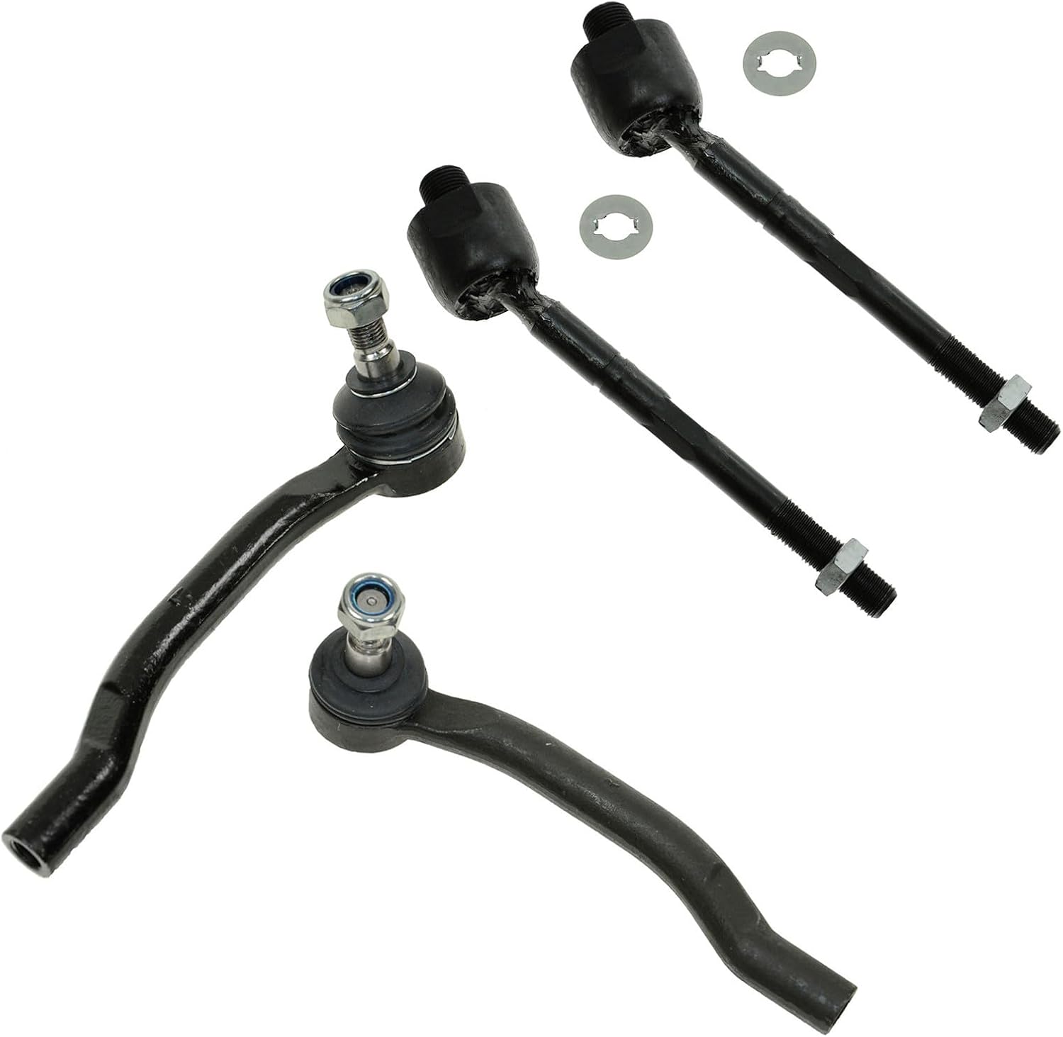 Inner and Outer Driver and Passenger Side Tie Rod Set 4 Piece Compatible with 2001-2006 Acura MDX 2003-2008 Honda Pilot