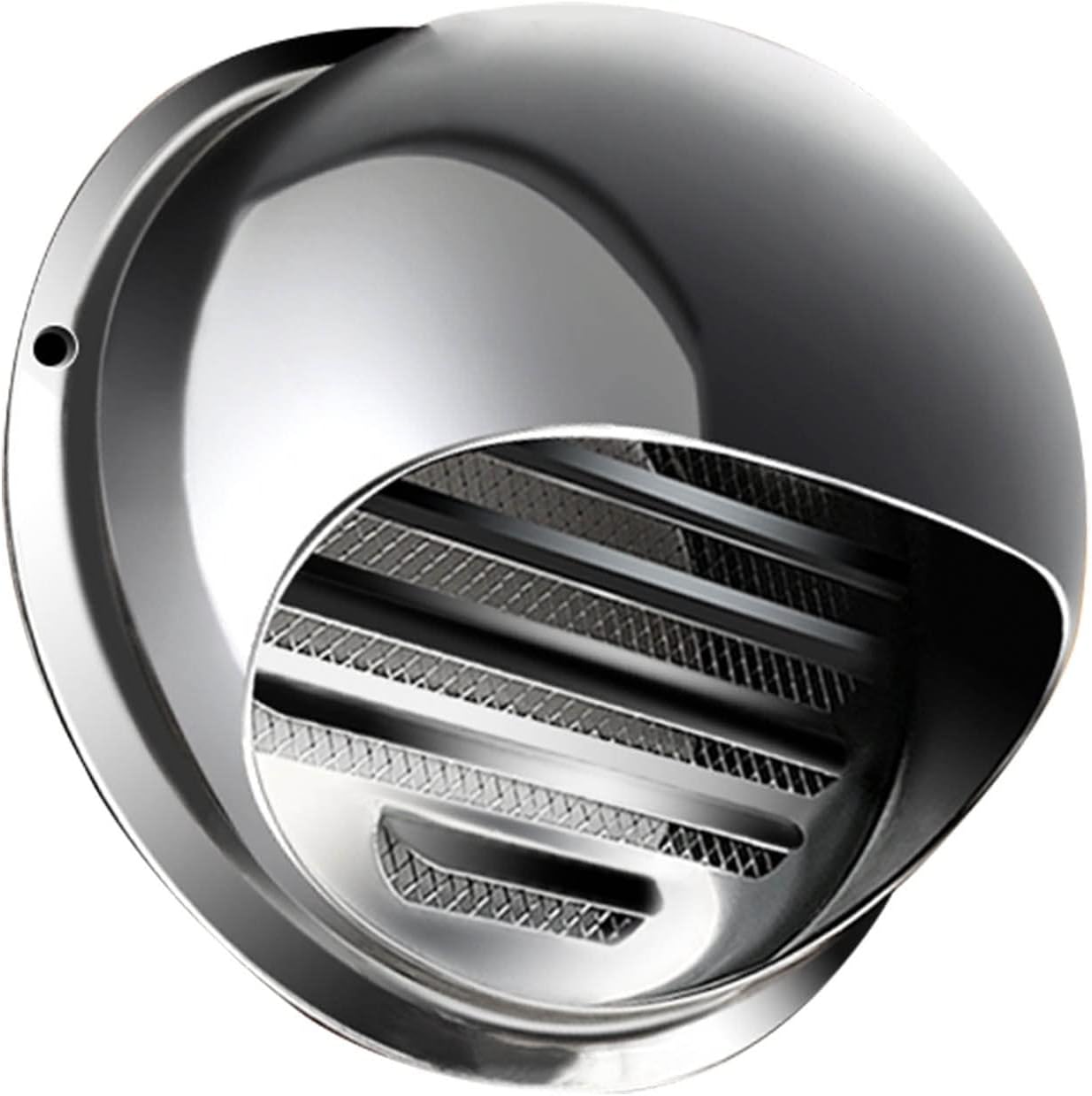 304 Stainless Steel Round Air Ventilation Outlet Hood for Apartment, Weatherproof Wall Air Soffit Vents with Built-in Screen Mesh, Ventilation Outlet for Hood Exhaust, Fresh Air