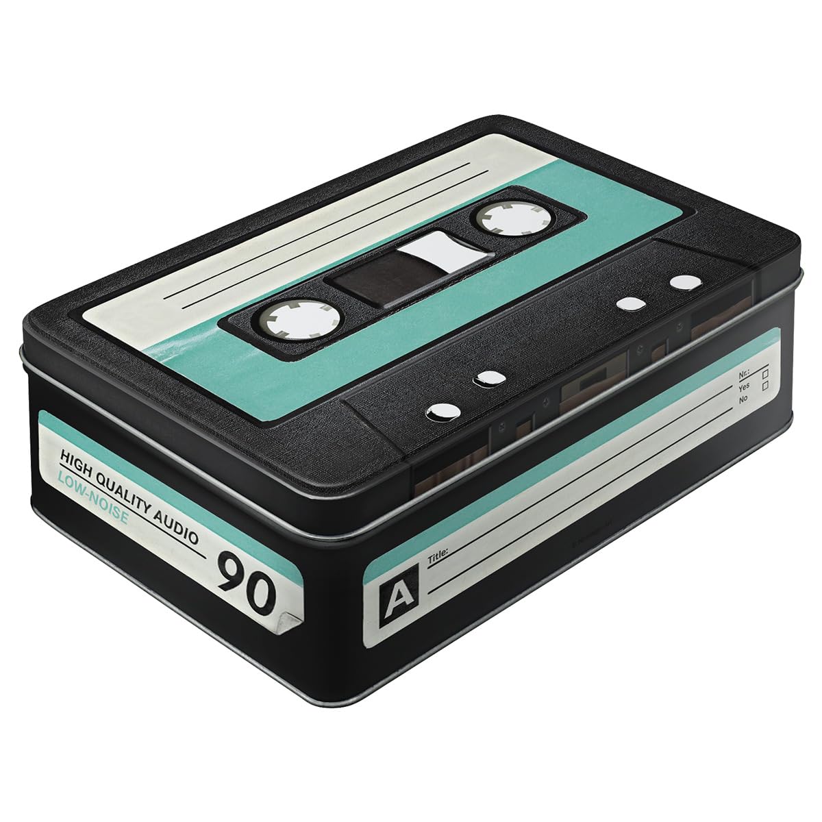 Wave 30714 Retro Cassette Storage Tin, Flat