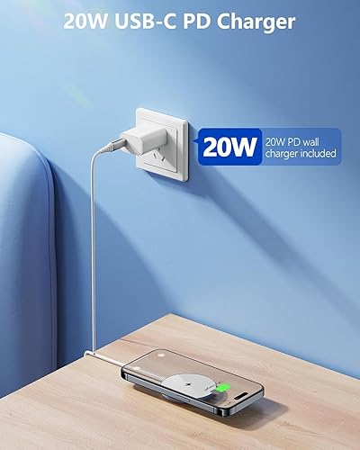 Miniatura 5 de Cargador inalámbrico magnético: almohadilla de carga inalámbrica rápida NANAMI para cargador MagSafe iPhone 17/17 Air/16/15/14/13/12, cargador de