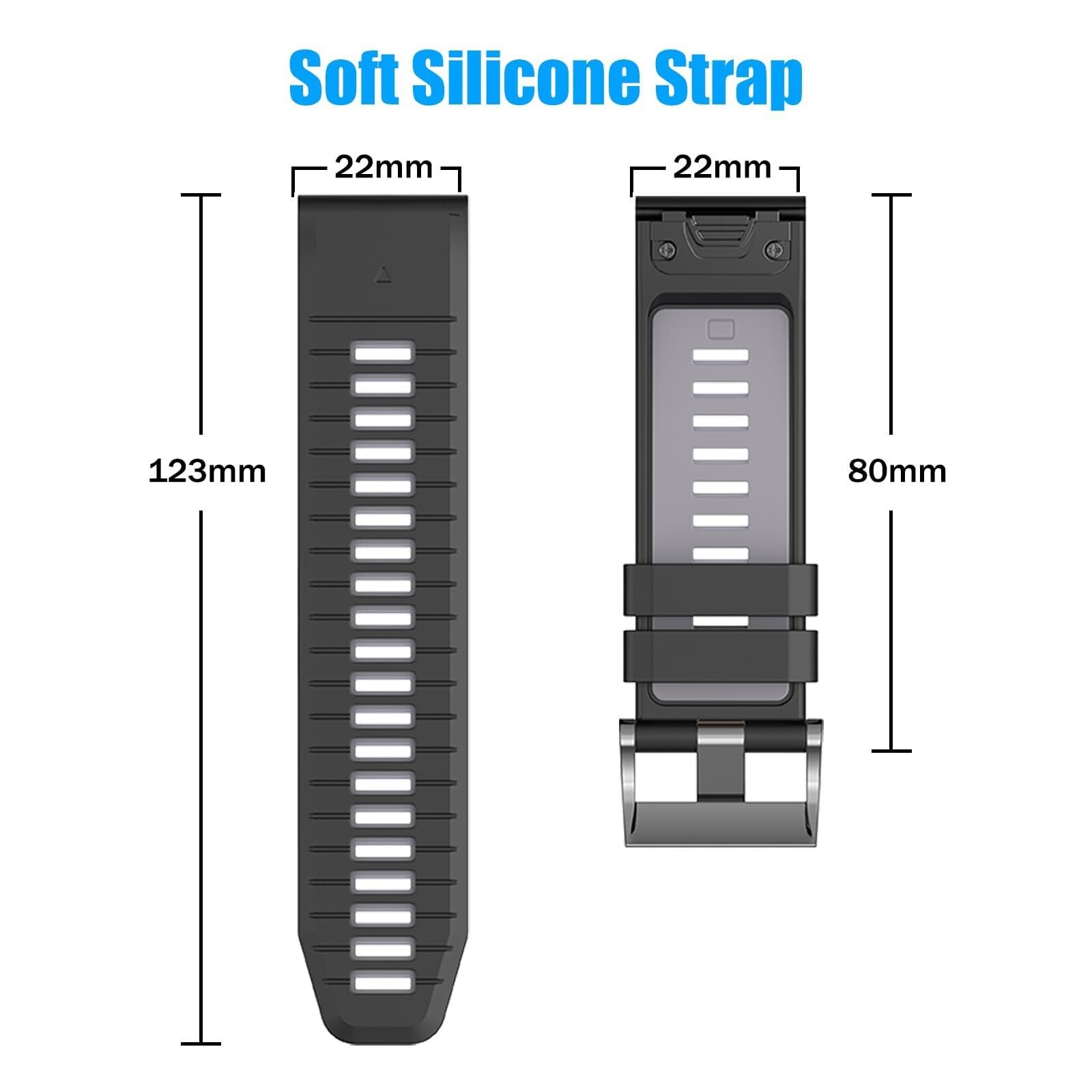 22 mm pour 7/7 Pro / 6/6 Pro / 5/5 Plus Bande de Montre, Bracelets en Silicone Mouche
