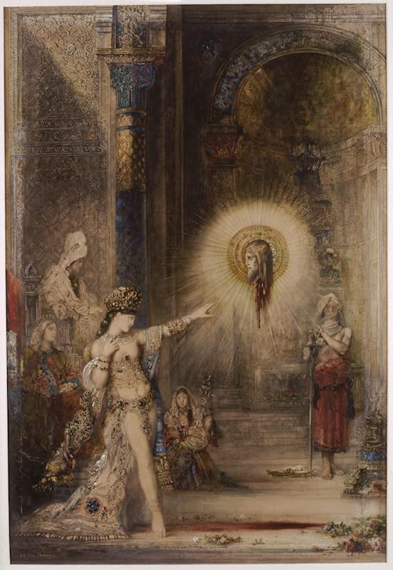 Toile Peinture Murale l'Apparition Gustave Moreau 60x90cm pour Salon