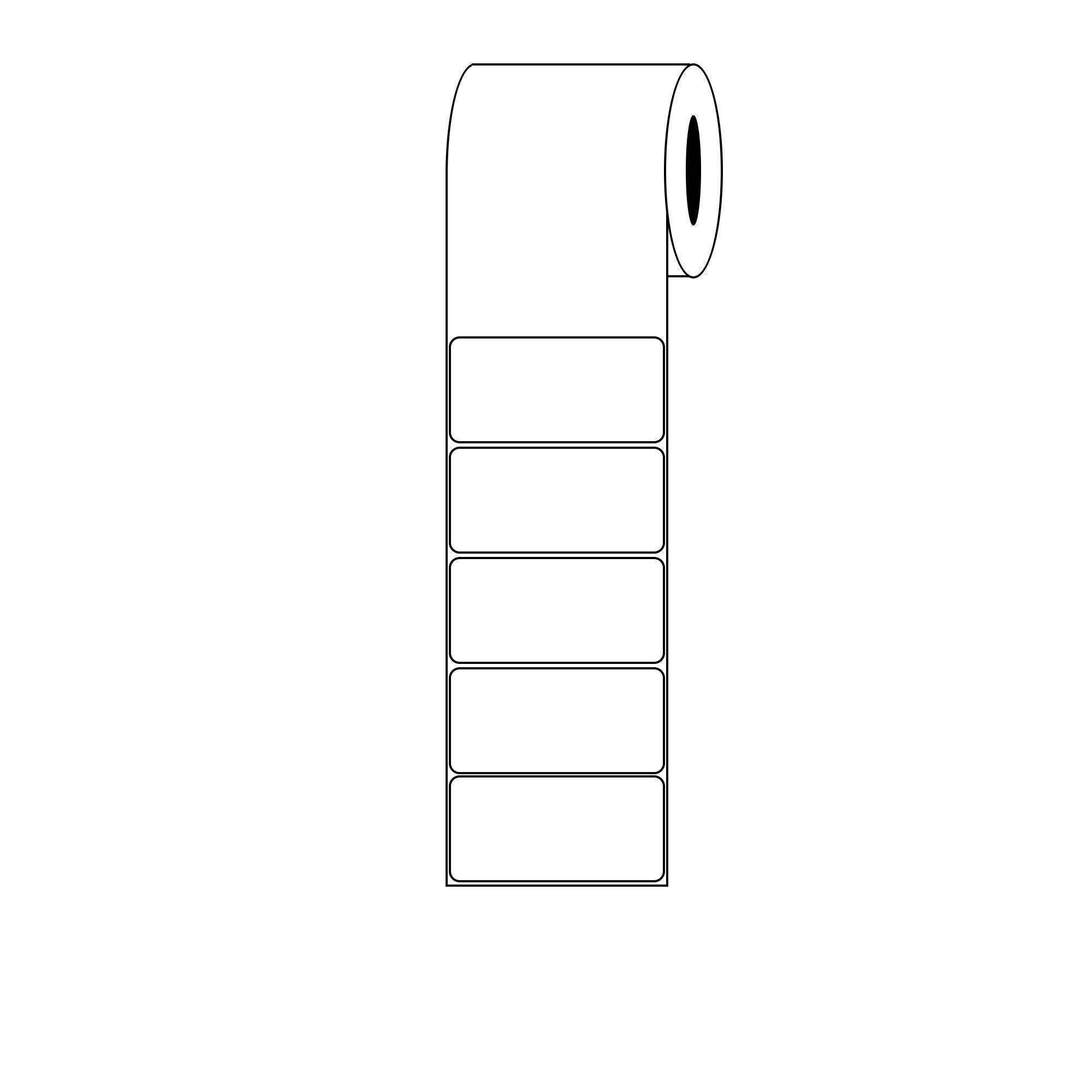 Kenco Premium 4" X 2" Standard Gloss Paper Roll-Fed Inkjet Labels. Compatible with Epson ColorWorks C3400 & C3500 Printers. 575 Labels per Roll on a 2" Core and 4" Outer Diameter.
