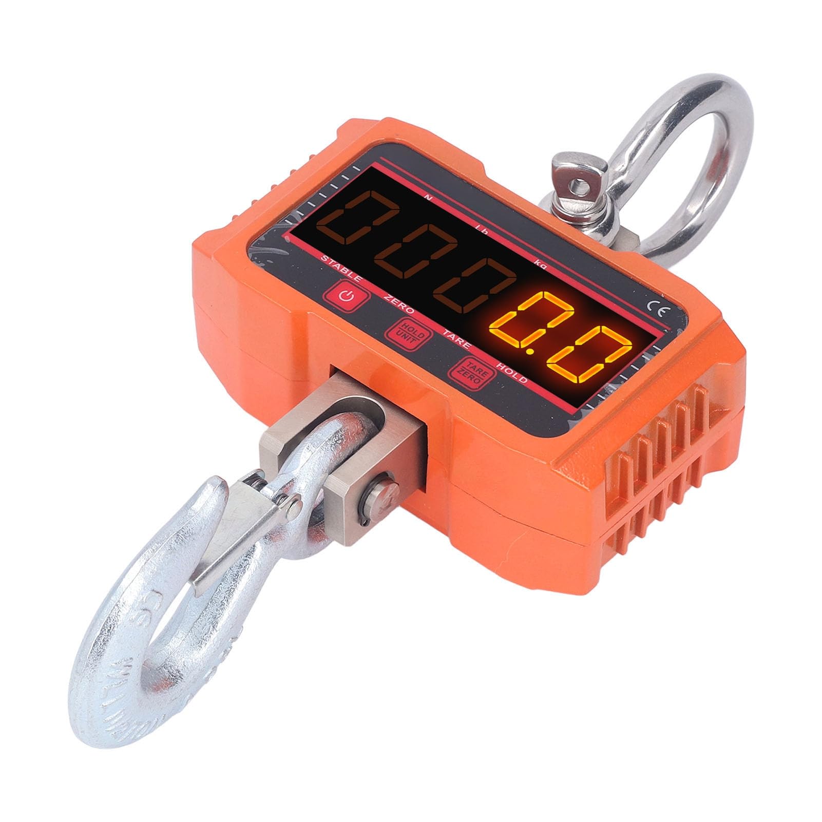 TOPINCN Digitale Hängewaage mit Hochpräzisem Sensor und LED-Display für Fischerei und Industrie, Ferngesteuertes 0,8-Zoll-Display, Langlebiger Legierter Stahl (1500 kg)