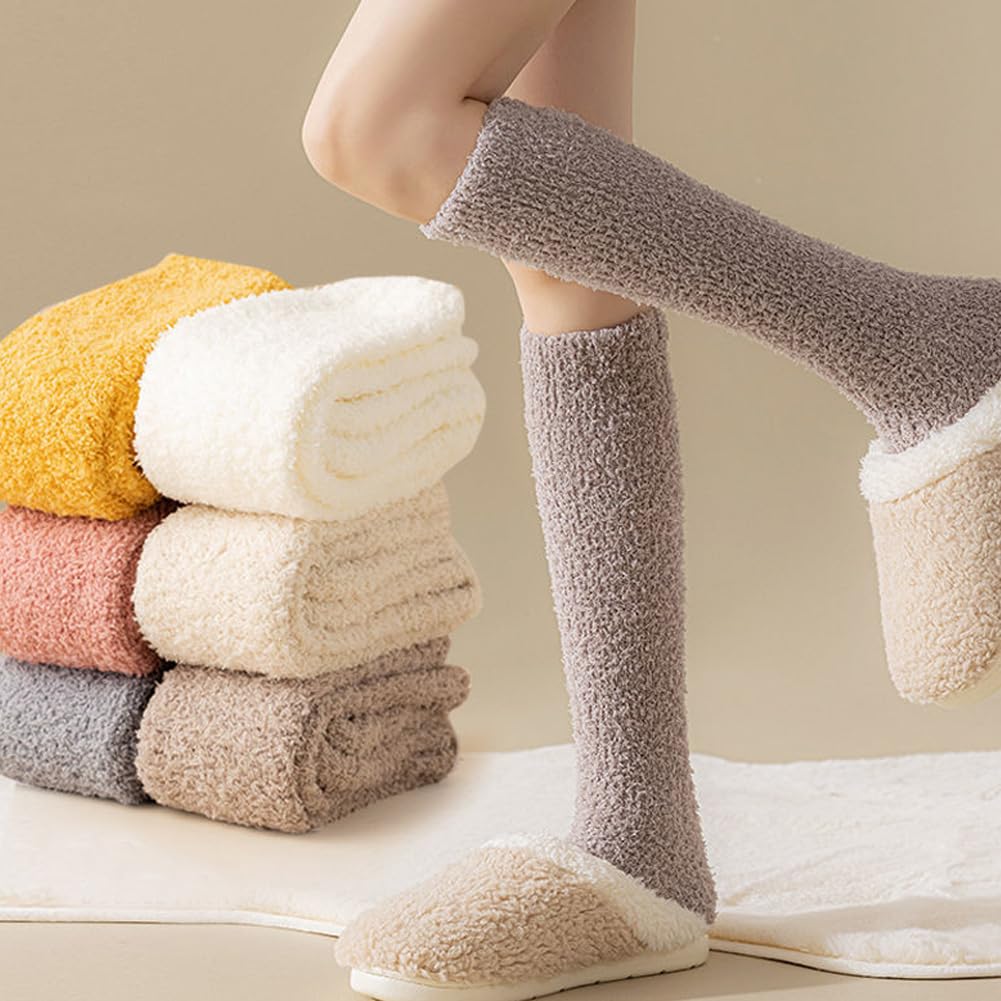 flintronic Calzini Donna Invernali, Calzini Morbidi e Termici, Calzini Pelosi Morbide Soffici, Calzini Spessi per Pavimento in Pile Corallo per Pantofole, Letto, Casa, Dormire