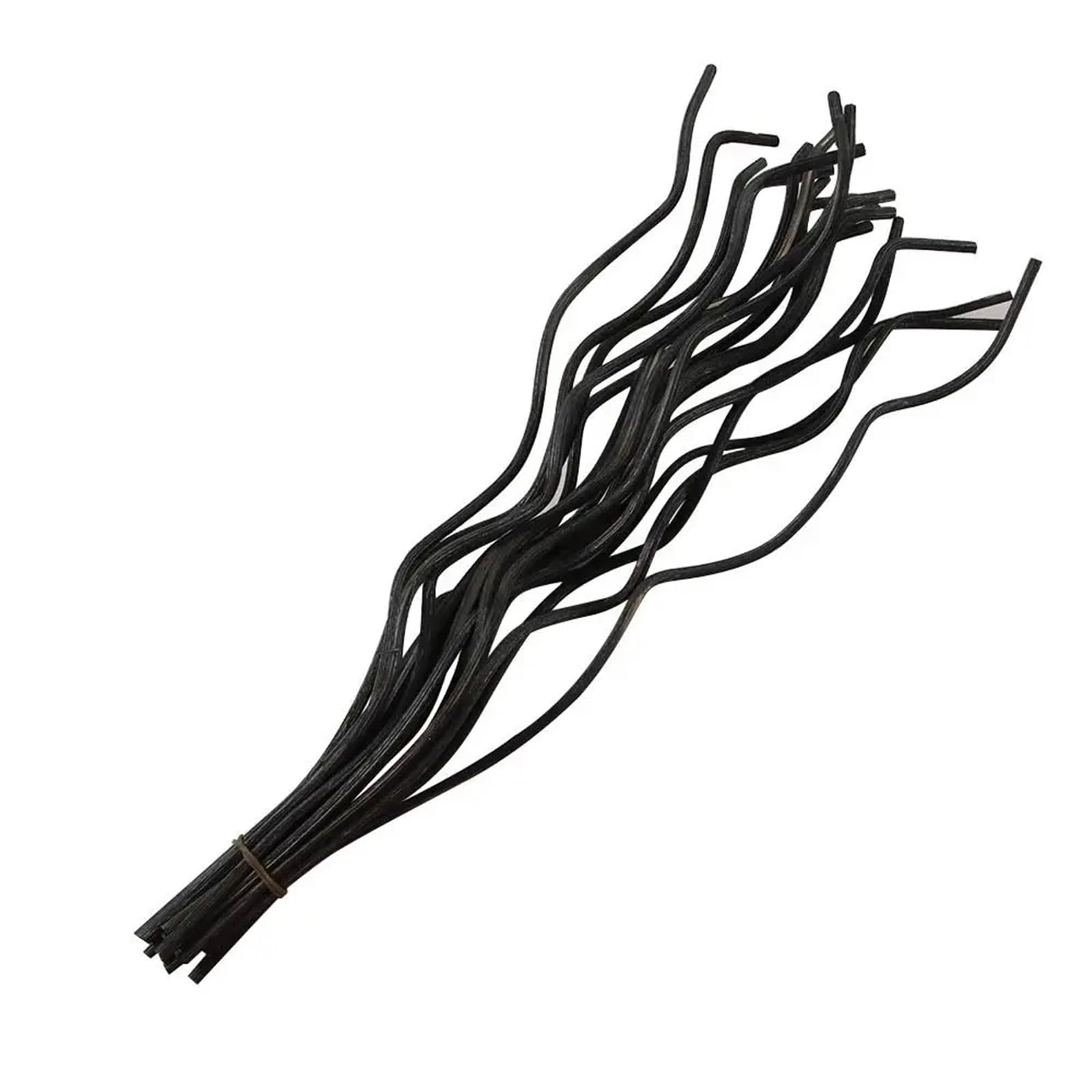 XUCZHAI 20Pcs 28CM Long Wavy Diffuser Stick Home Fragrance Black Coffee Air Freshener Rattan Reed Replacement Refill Sticks