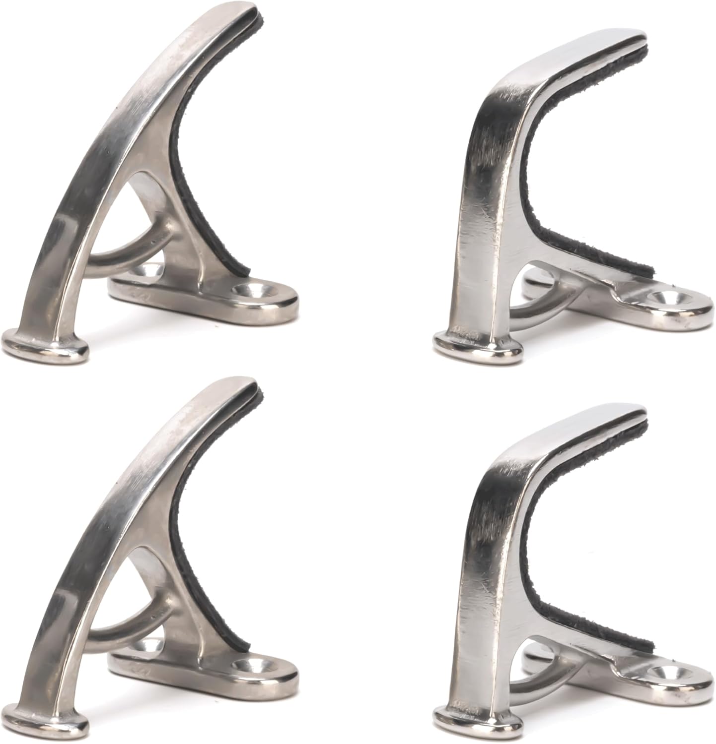 TRIPLE DEER Gun Rack Wall Mount Gun Storage with Felt, Gun Hooks Wall Mount Horizontal Heavy Duty Steel Gun Racks for Storing Shotguns Rifles Archery Bow, Silver, 4 pack