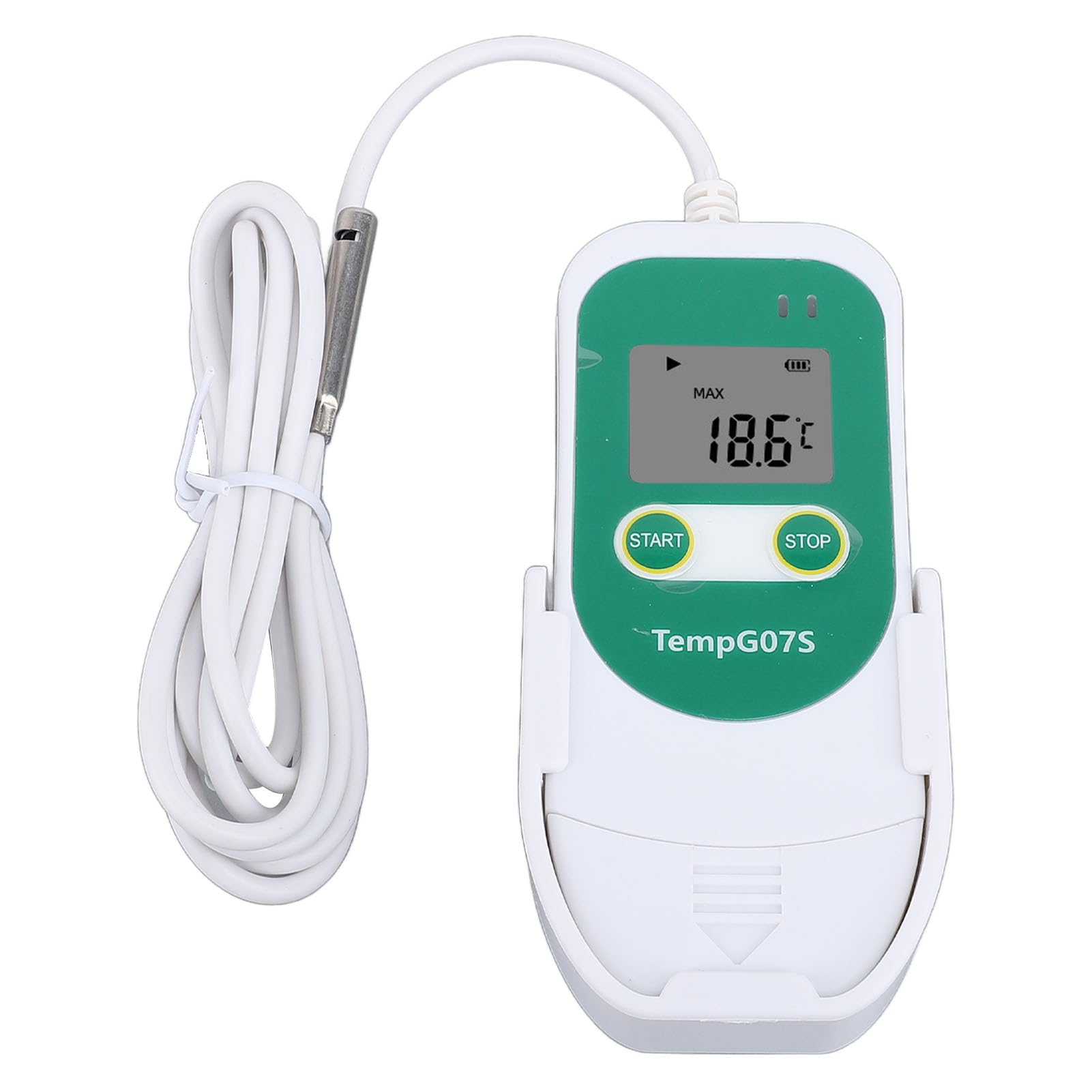 TOPINCN Digital Temperature Humidity Data Logger, USB Temperature Humidity Data Logger Recorder PDF CSV, External Probe for Storage and Cold Chain Logistics