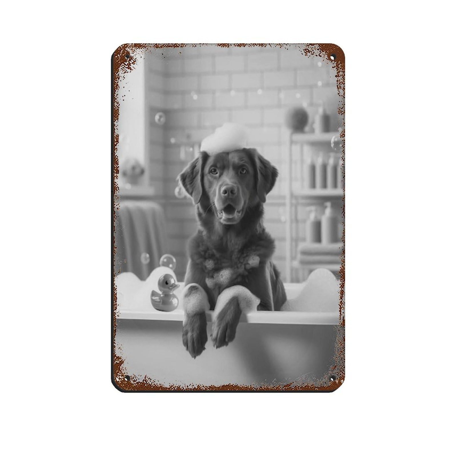 Lxwnze 20L X 30W Cm Chesapeake Bay Retriever,Poster Tin Sign Vintage Metal Pub Club Cafe Bar Home Wall Art Decoration Poster Retro 8X12inch(20X30cm)