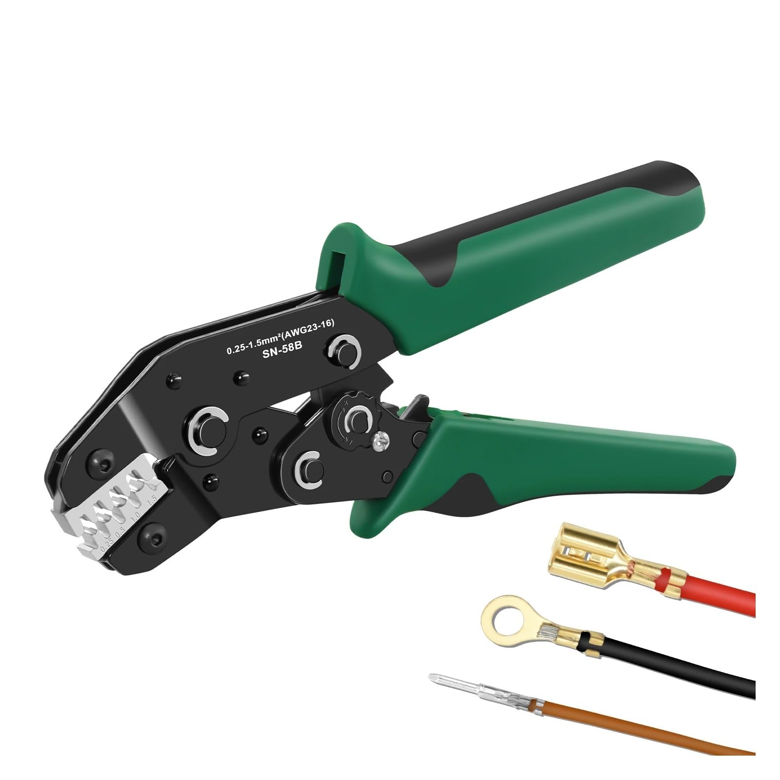 Ewsdsfs Sn-58B Green 58B Hand Crimping Tool Wire Ratchet Plier Xh2.54/Dupont2.54/2.8/4.8/6.3 Jst Terminals Crimper